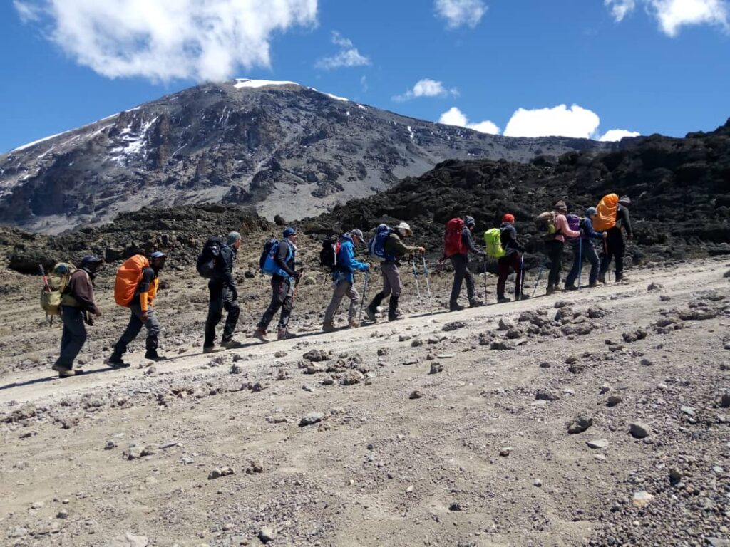 Climbing Mount Kilimanjaro via Umbwe Route.