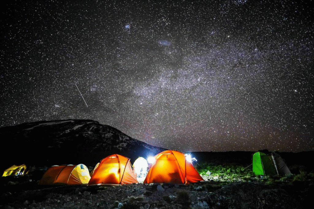 Climbing kilimanjaro during full moon